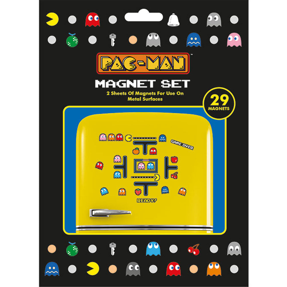 Pac-Man Fridge Magnet Set - Officially licensed merchandise.