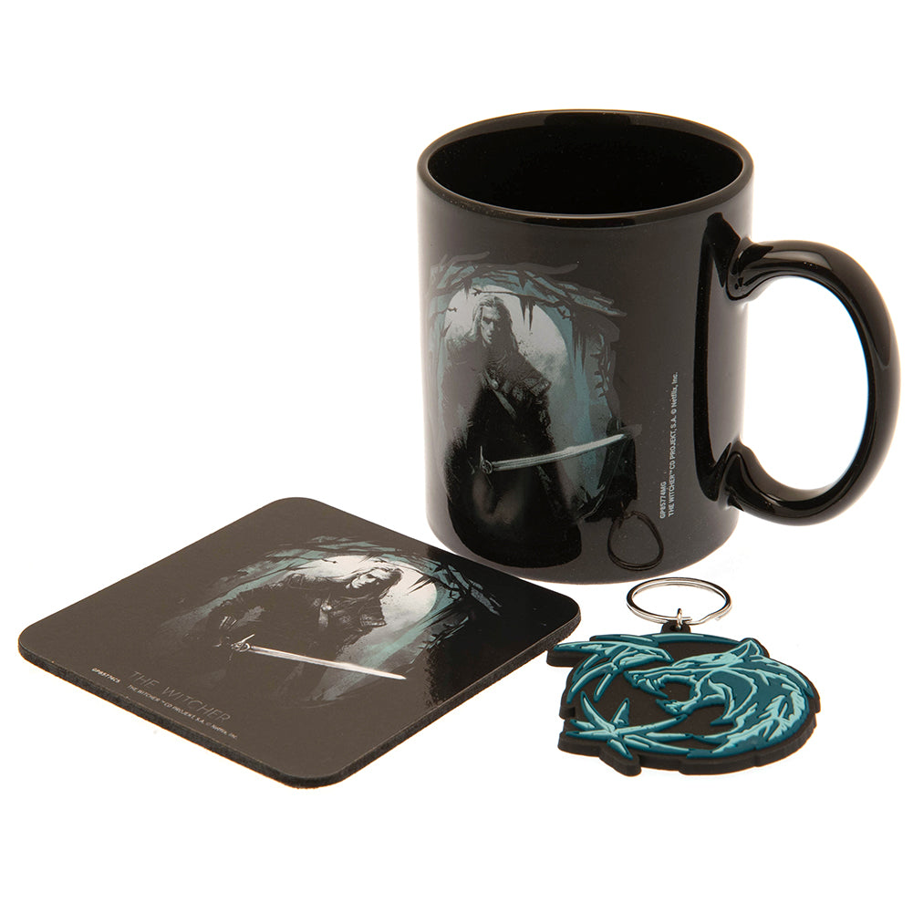 The Witcher Mug & Coaster Set - Officially licensed merchandise.