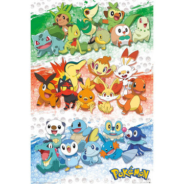 Pokemon Poster First Partners 144 - Officially licensed merchandise.