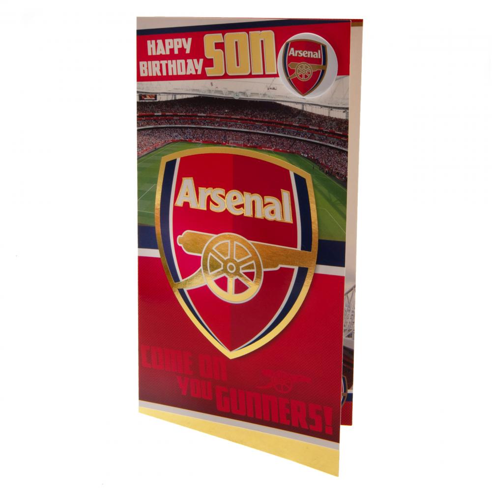 Arsenal FC Birthday Card Son - Officially licensed merchandise.