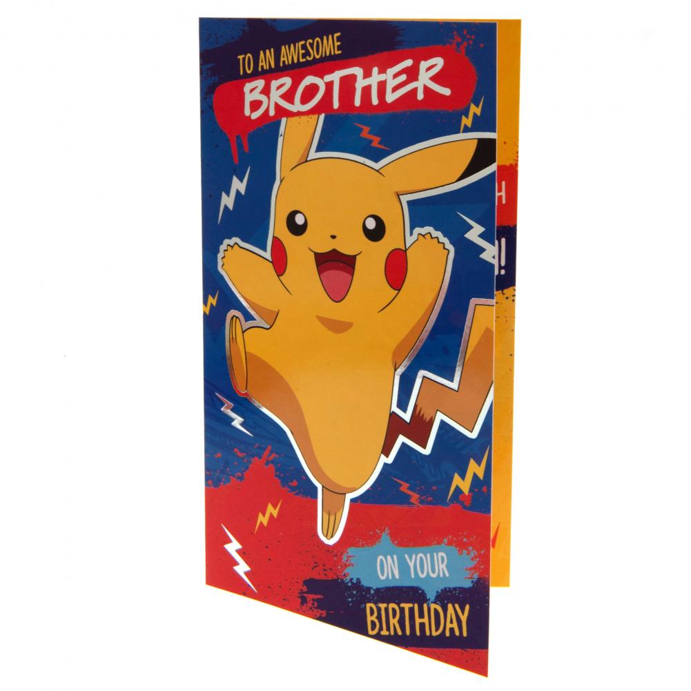 Pokemon Birthday Card Brother - Officially licensed merchandise.