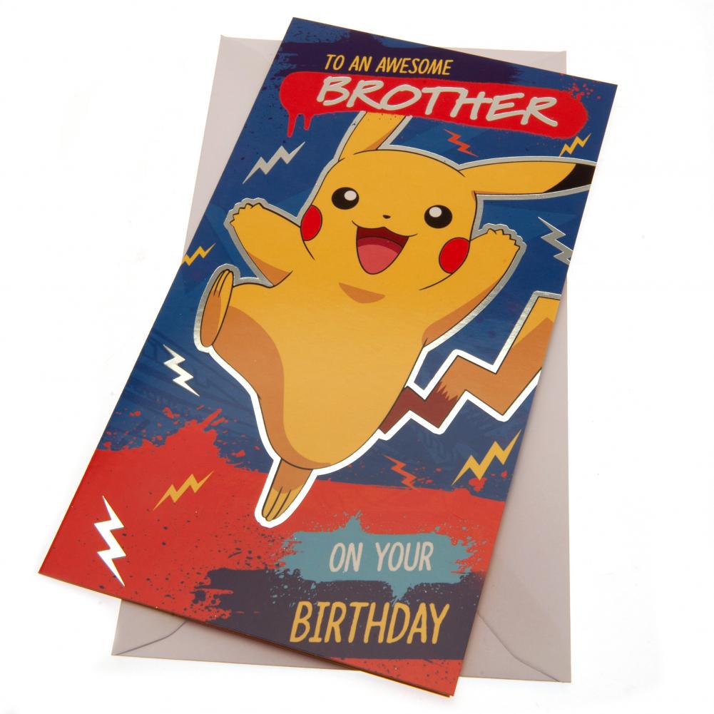 Pokemon Birthday Card Brother - Officially licensed merchandise.