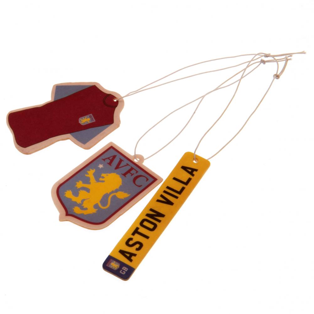 Aston Villa FC 3pk Air Freshener - Officially licensed merchandise.