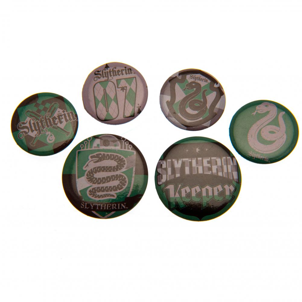 Harry Potter Button Badge Set Slytherin - Officially licensed merchandise.