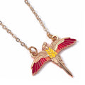 Harry Potter Rose Gold Plated Necklace Fawkes - Officially licensed merchandise.