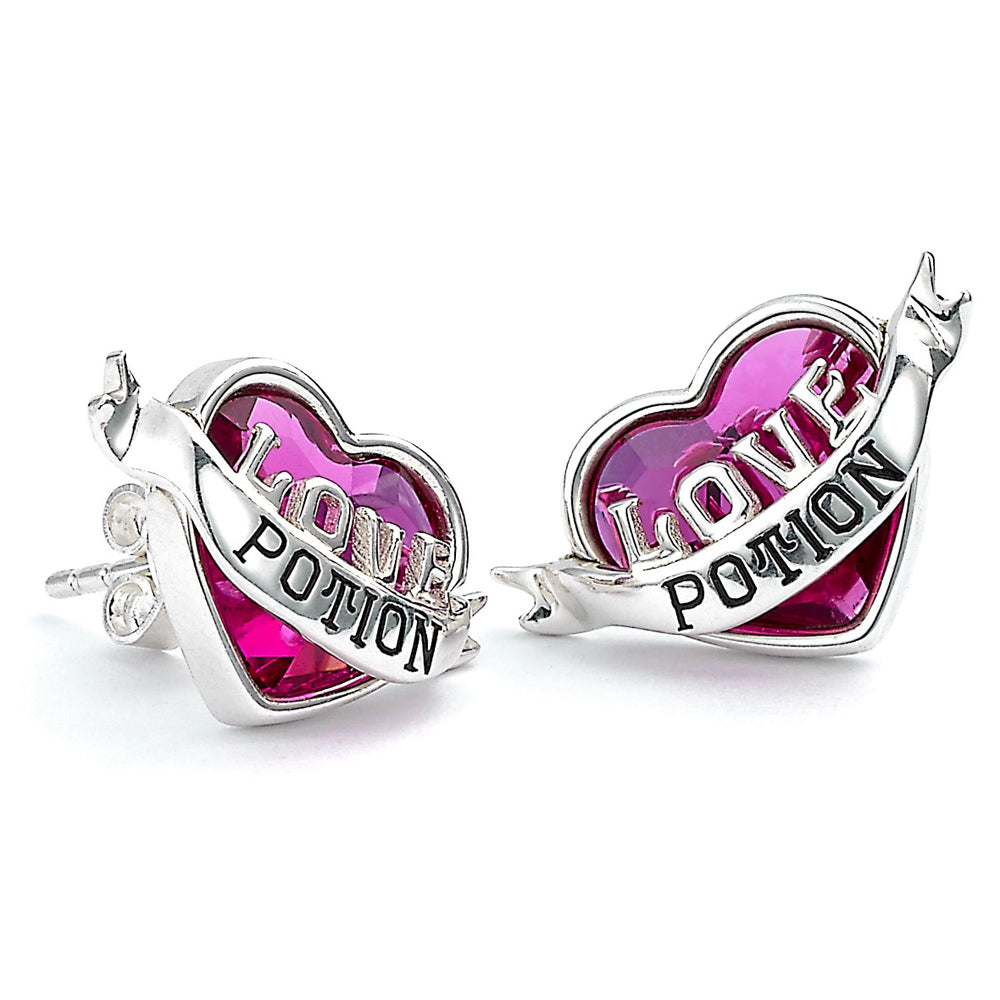 Harry Potter Sterling Silver Crystal Earrings Love Potion - Officially licensed merchandise.