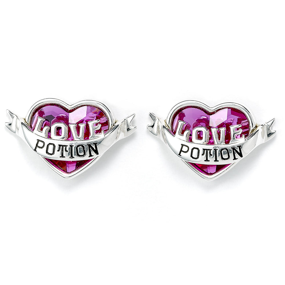 Harry Potter Sterling Silver Crystal Earrings Love Potion - Officially licensed merchandise.