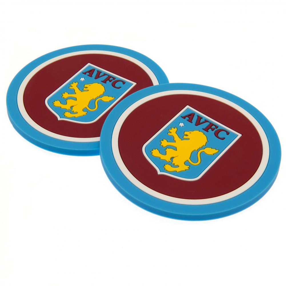 Aston Villa FC 2pk Coaster Set - Officially licensed merchandise.