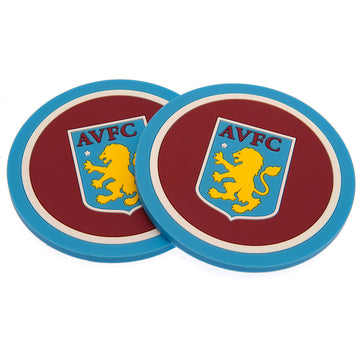 Aston Villa FC 2pk Coaster Set - Officially licensed merchandise.