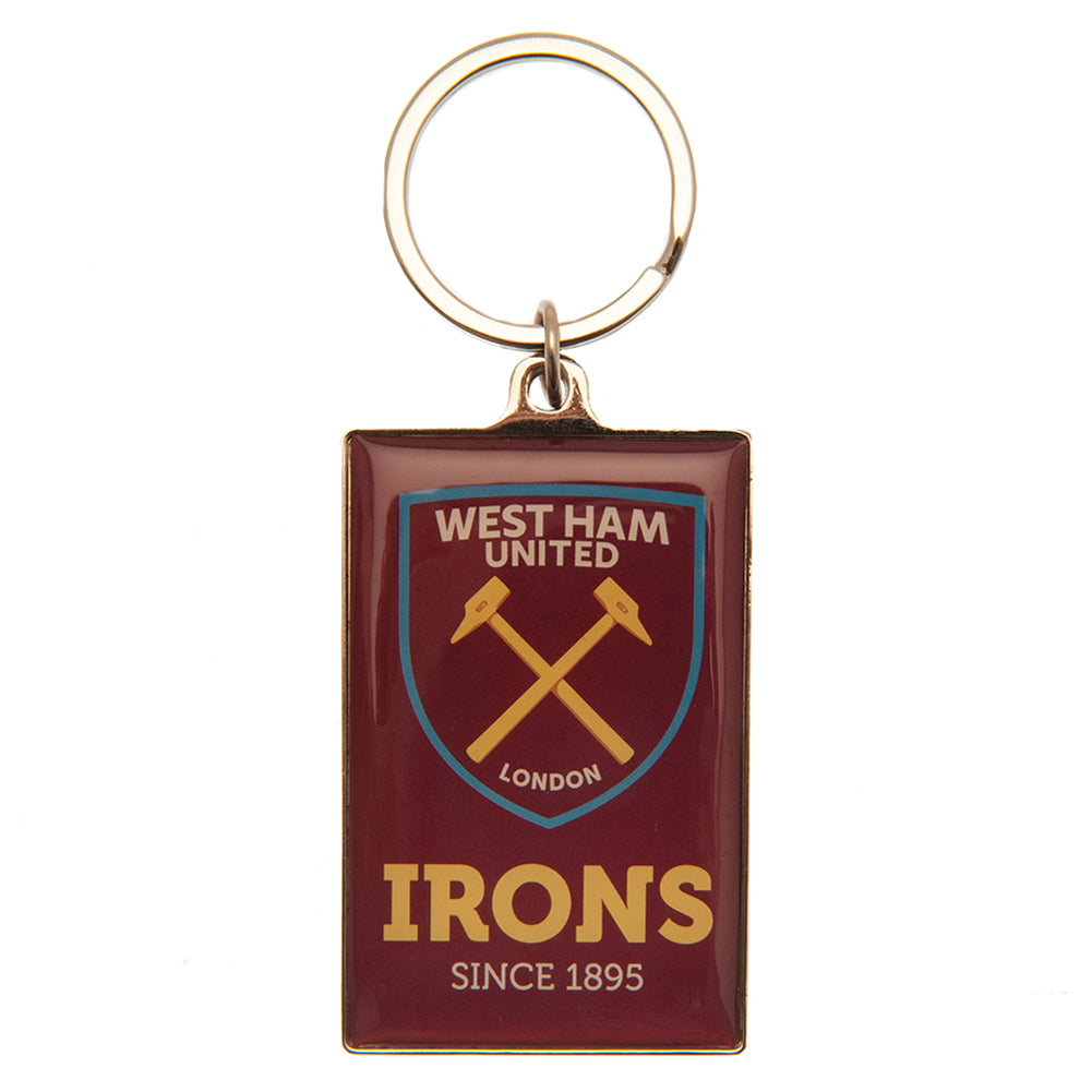 West Ham United FC Deluxe Keyring - Officially licensed merchandise.