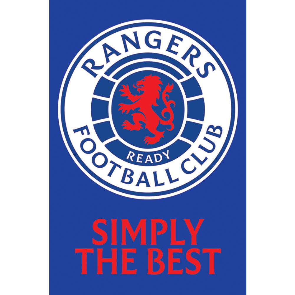 Rangers FC Poster Crest 5 - Officially licensed merchandise.