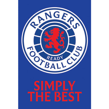 Rangers FC Poster Crest 5 - Officially licensed merchandise.