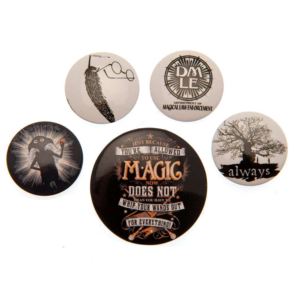 Harry Potter Button Badge Set Magic - Officially licensed merchandise.