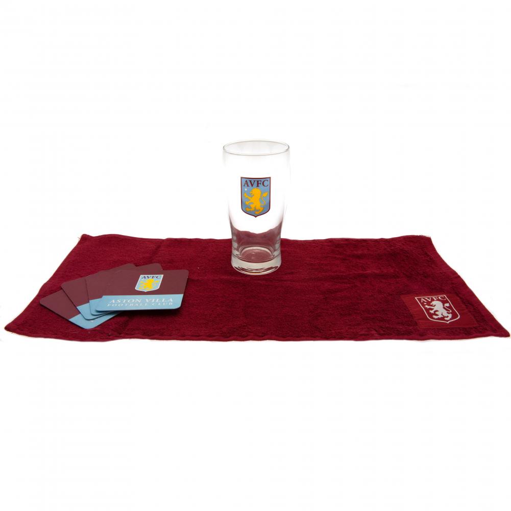 Aston Villa FC Mini Bar Set - Officially licensed merchandise.