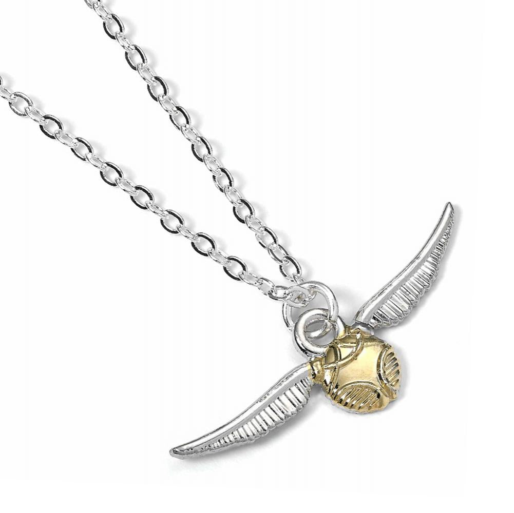 Harry Potter Silver Plated Necklace Golden Snitch - Officially licensed merchandise.