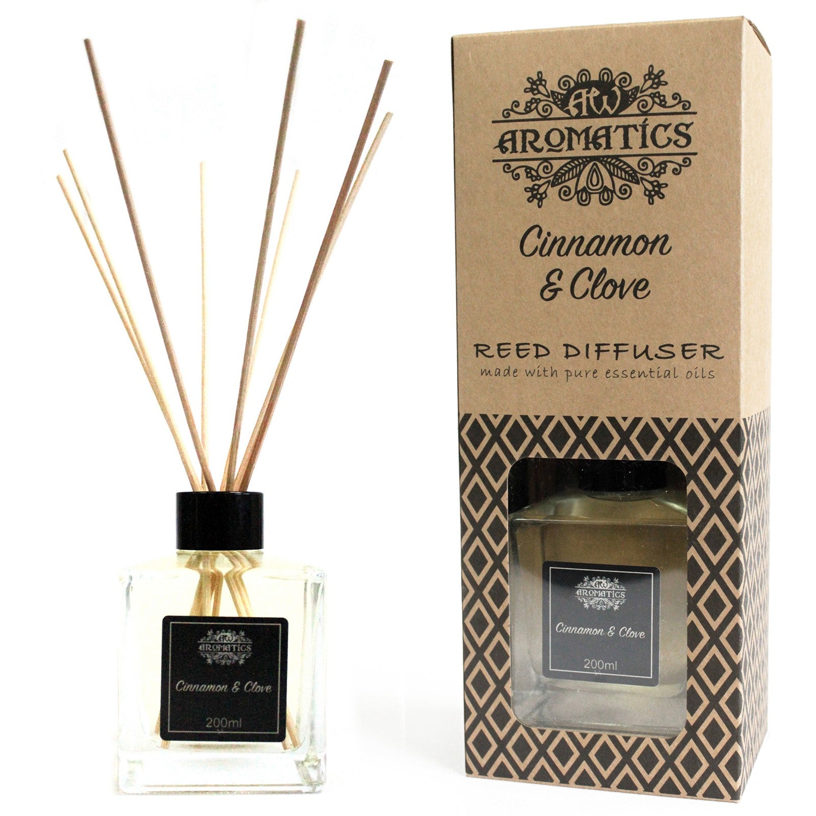 200ml Cinnamon & Clove Essential Oil Reed Diffuser - £37.0 - 