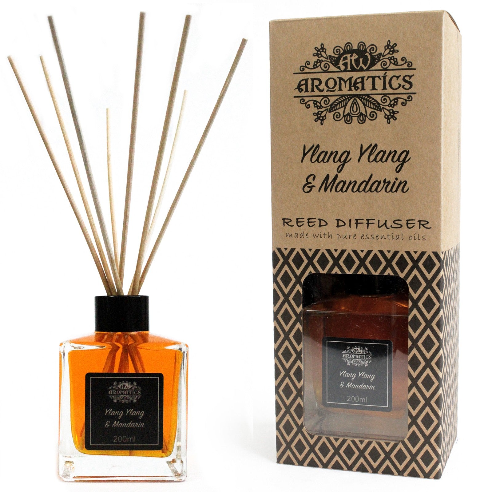 200ml Ylang Ylang & Mandarin Essential Oil Reed Diffuser - £37.0 - 