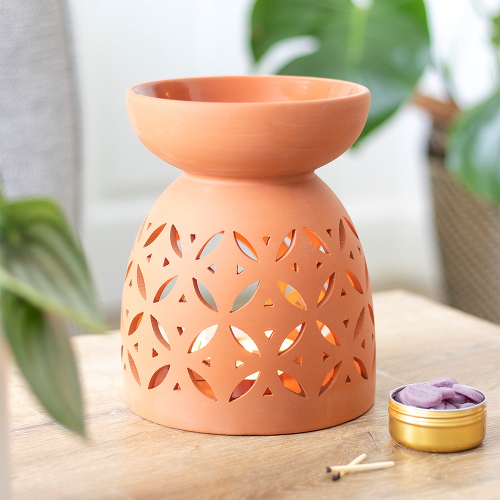 20cm Large Terracotta Oil Burner-