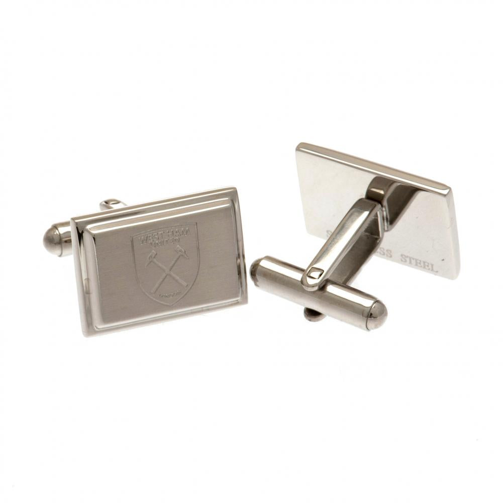 West Ham United FC Stainless Steel Cufflinks - Officially licensed merchandise.