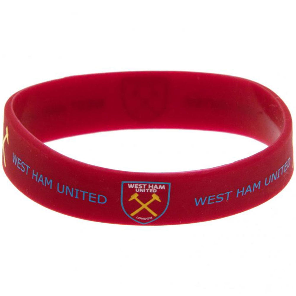 West Ham United FC Silicone Wristband - Officially licensed merchandise.