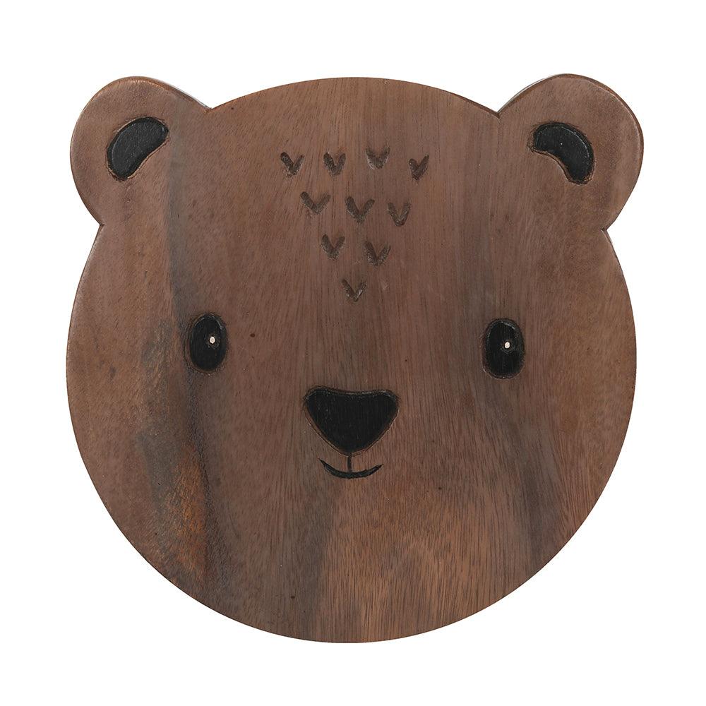 26cm Children's Wooden Bear Stool - £39.99 - Stools, Furniture 