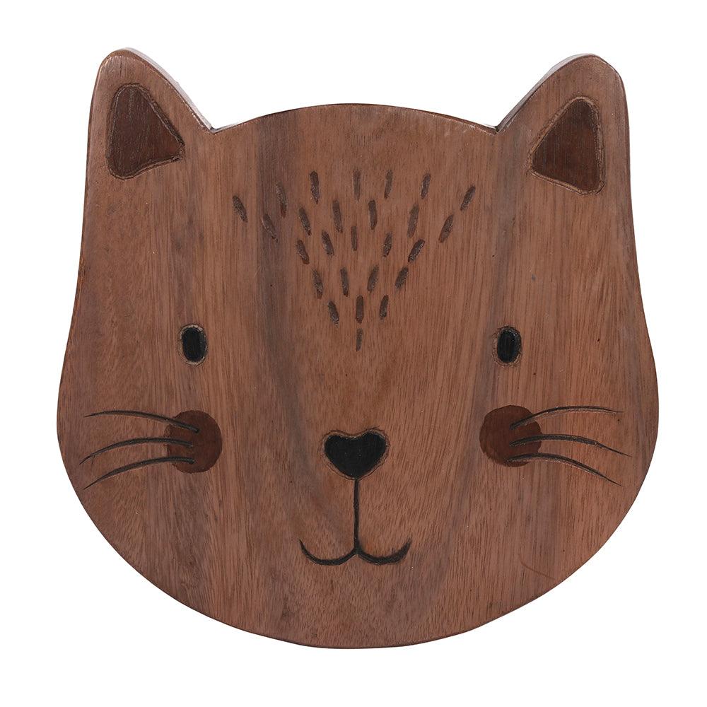 26cm Children's Wooden Cat Stool - £39.99 - Stools, Furniture 