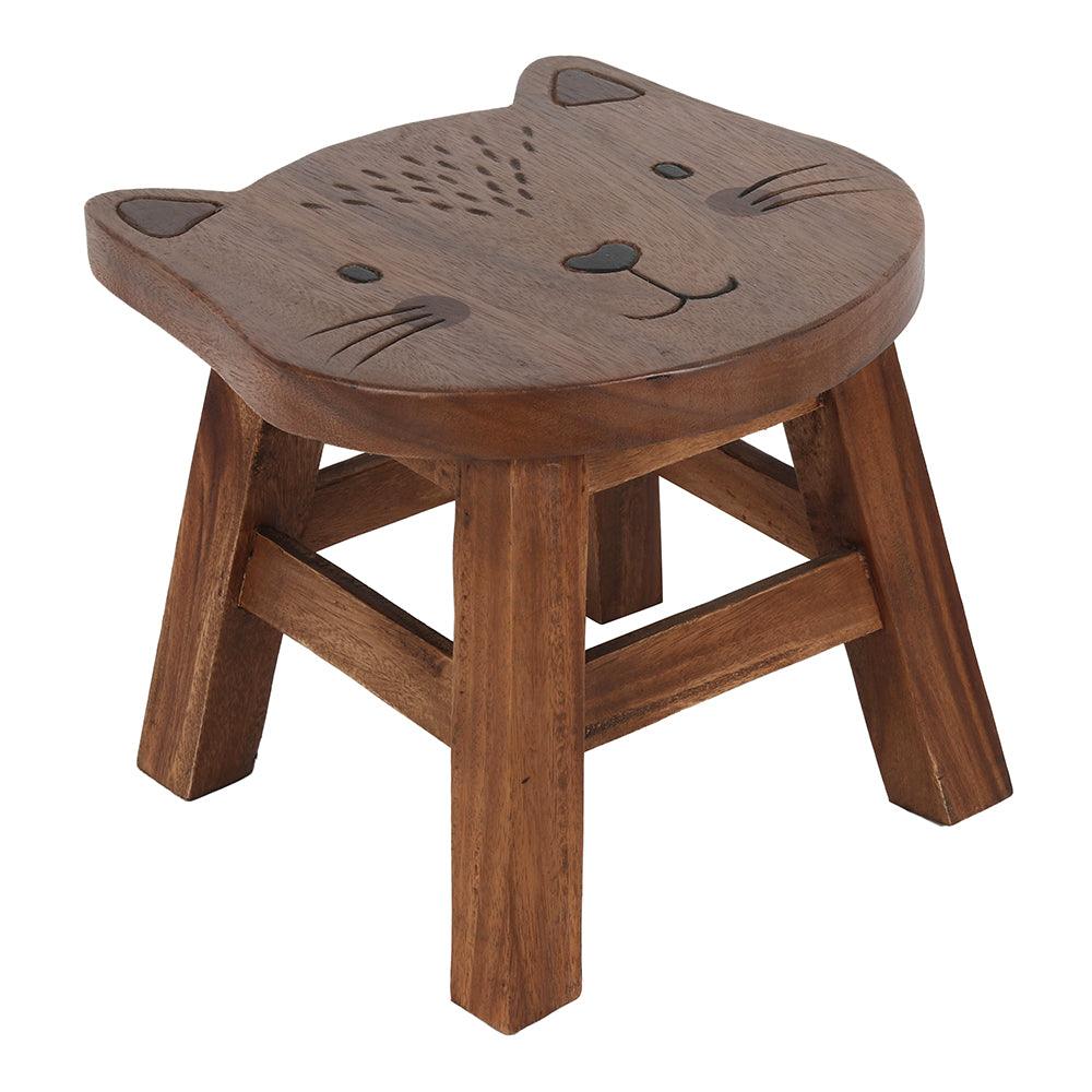 26cm Children's Wooden Cat Stool - £39.99 - Stools, Furniture 