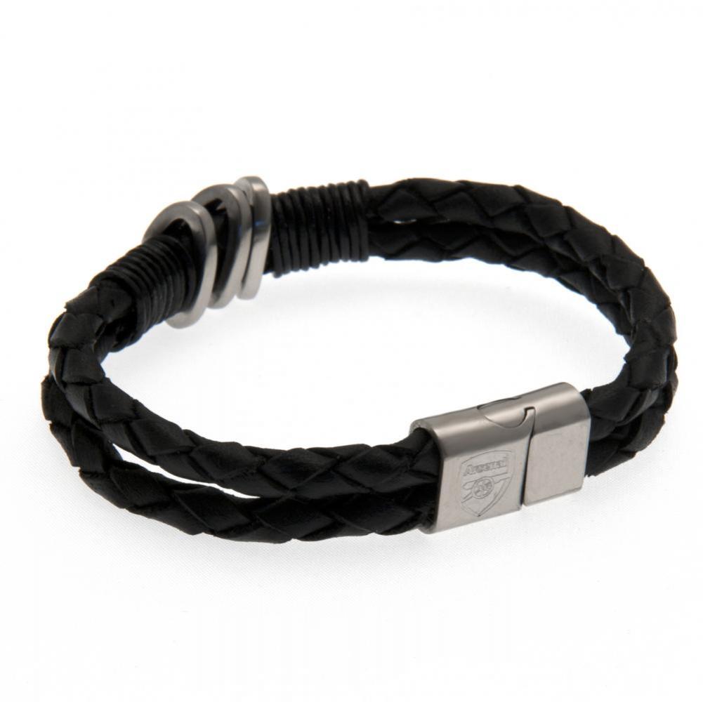 Arsenal FC Leather Bracelet - Officially licensed merchandise.