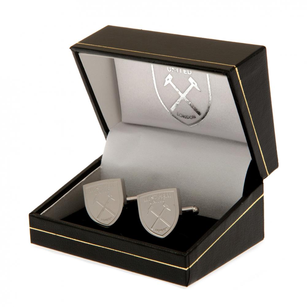 West Ham United FC Stainless Steel Formed Cufflinks - Officially licensed merchandise.