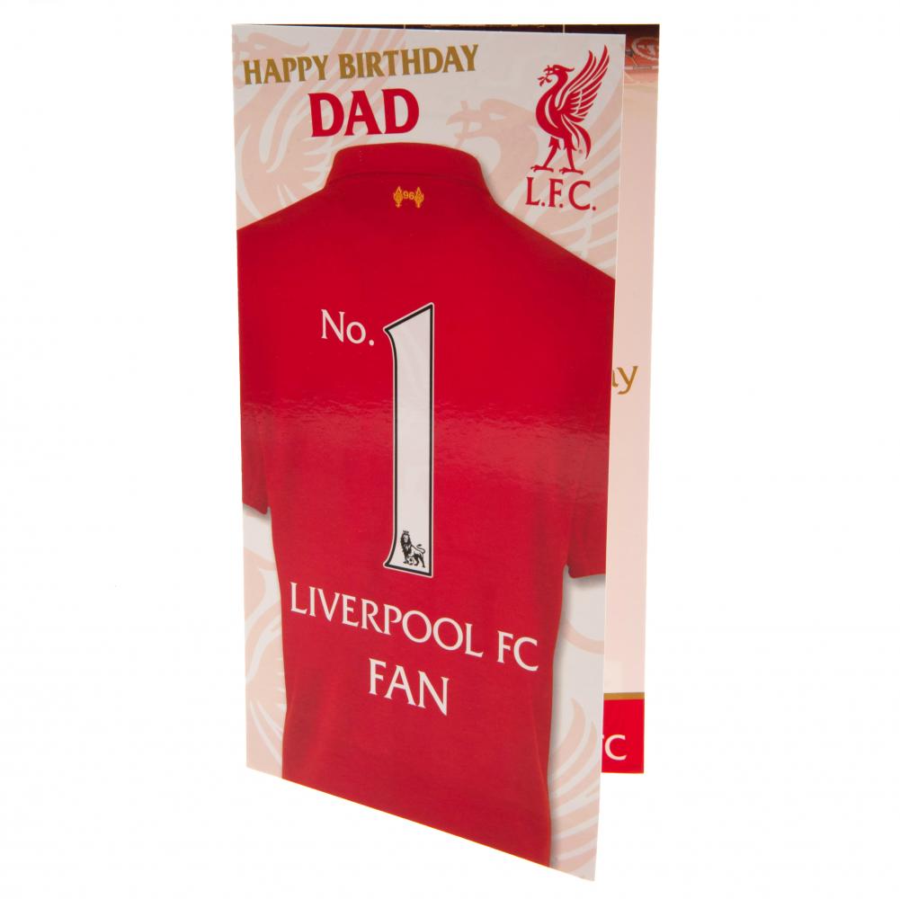 Liverpool FC Birthday Card Dad - Officially licensed merchandise.