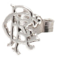 Rangers FC Scroll Crest Sterling Silver Stud Earring - Officially licensed merchandise.