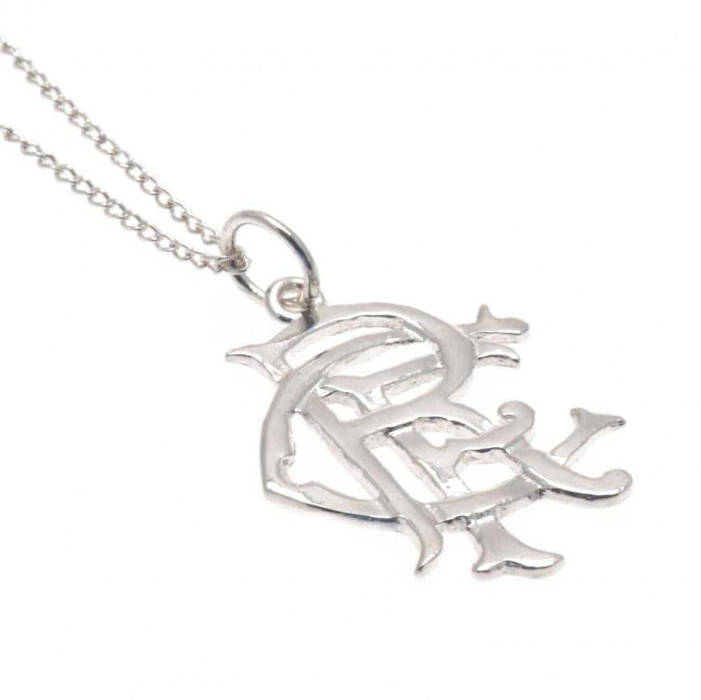 Rangers FC Sterling Silver Pendant & Chain Large - Officially licensed merchandise.