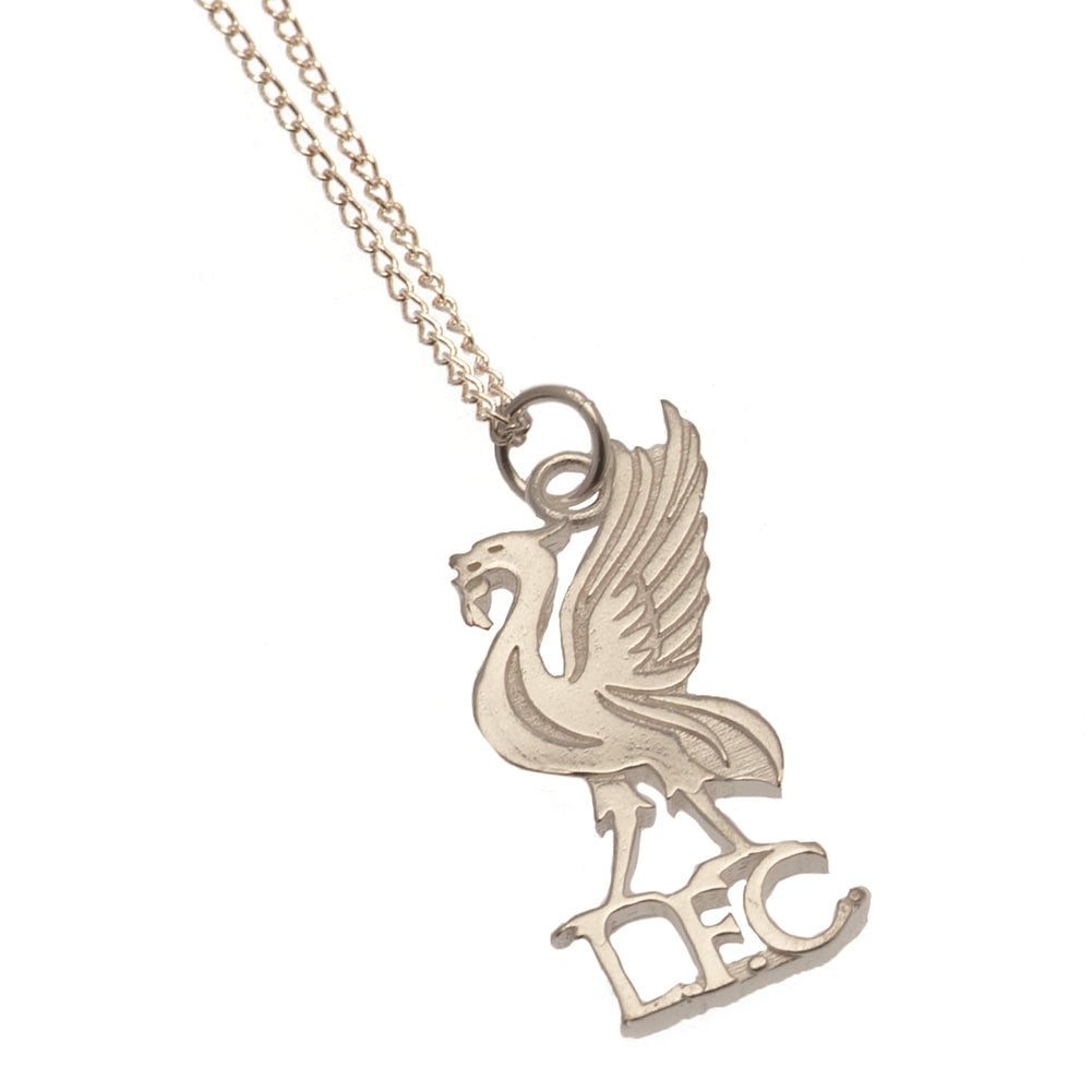 Liverpool FC Sterling Silver Pendant & Chain LB - Officially licensed merchandise.