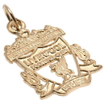 Liverpool FC 9ct Gold Pendant Crest Medium - Officially licensed merchandise.