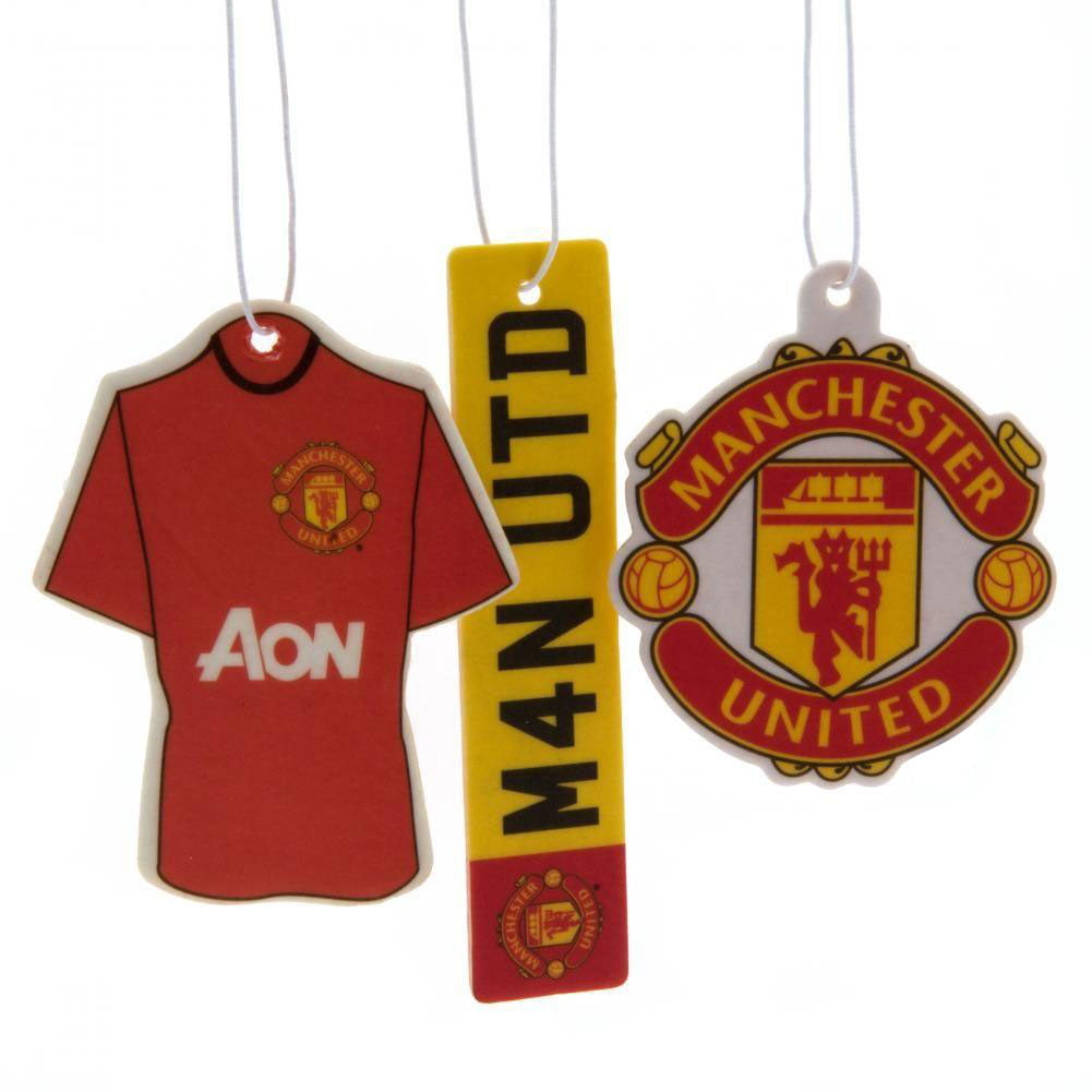 Manchester United FC 3pk Air Freshener - Officially licensed merchandise.