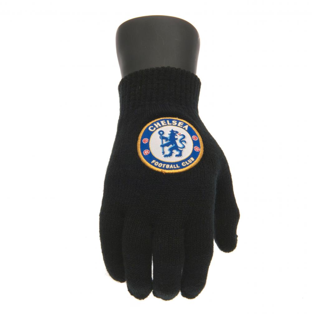 Chelsea FC Knitted Gloves Junior - Officially licensed merchandise.