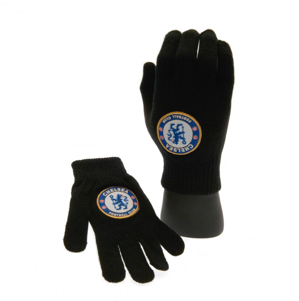 Chelsea FC Knitted Gloves Junior - Officially licensed merchandise.