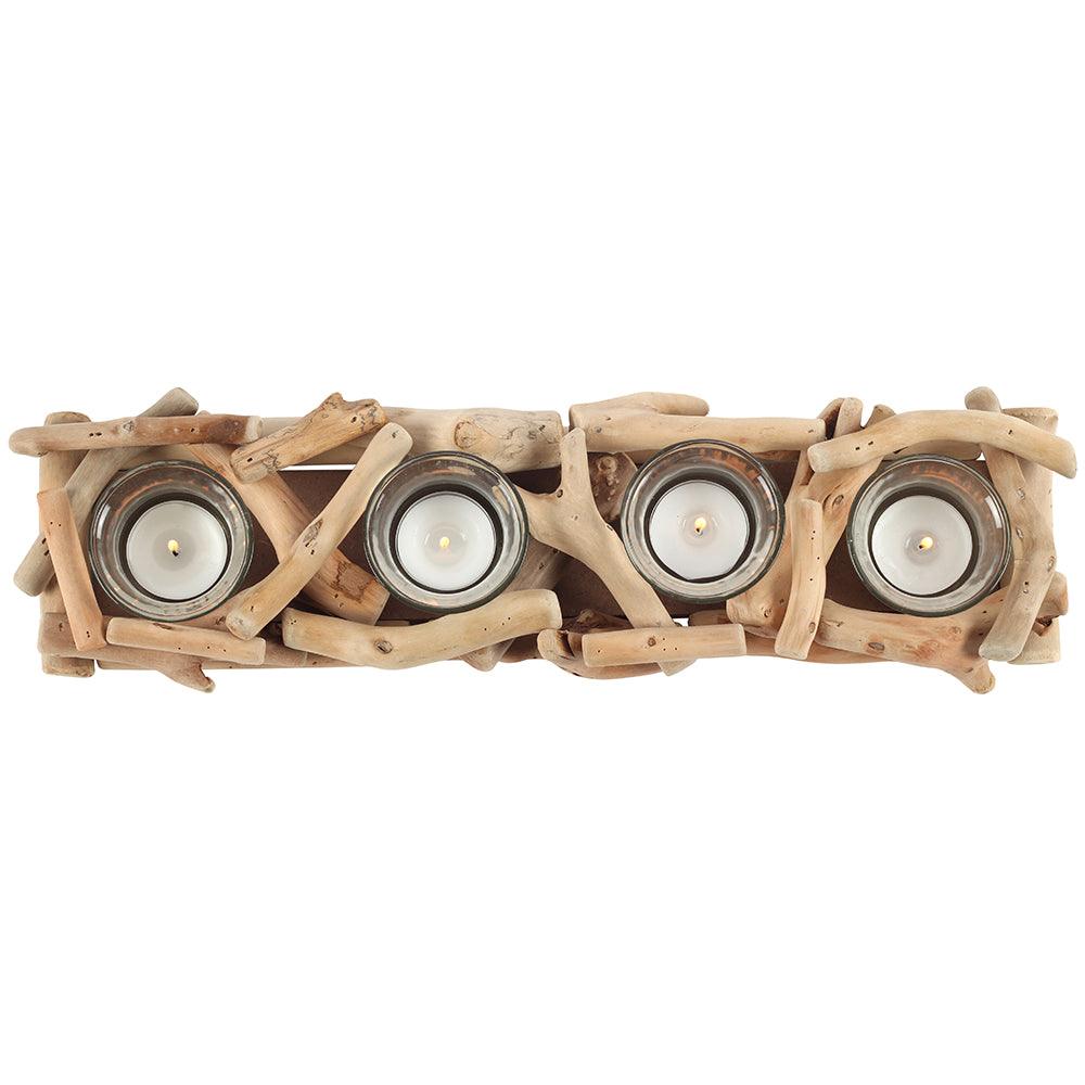 4pc Driftwood Candle Holder - £23.5 - Candle Holders 