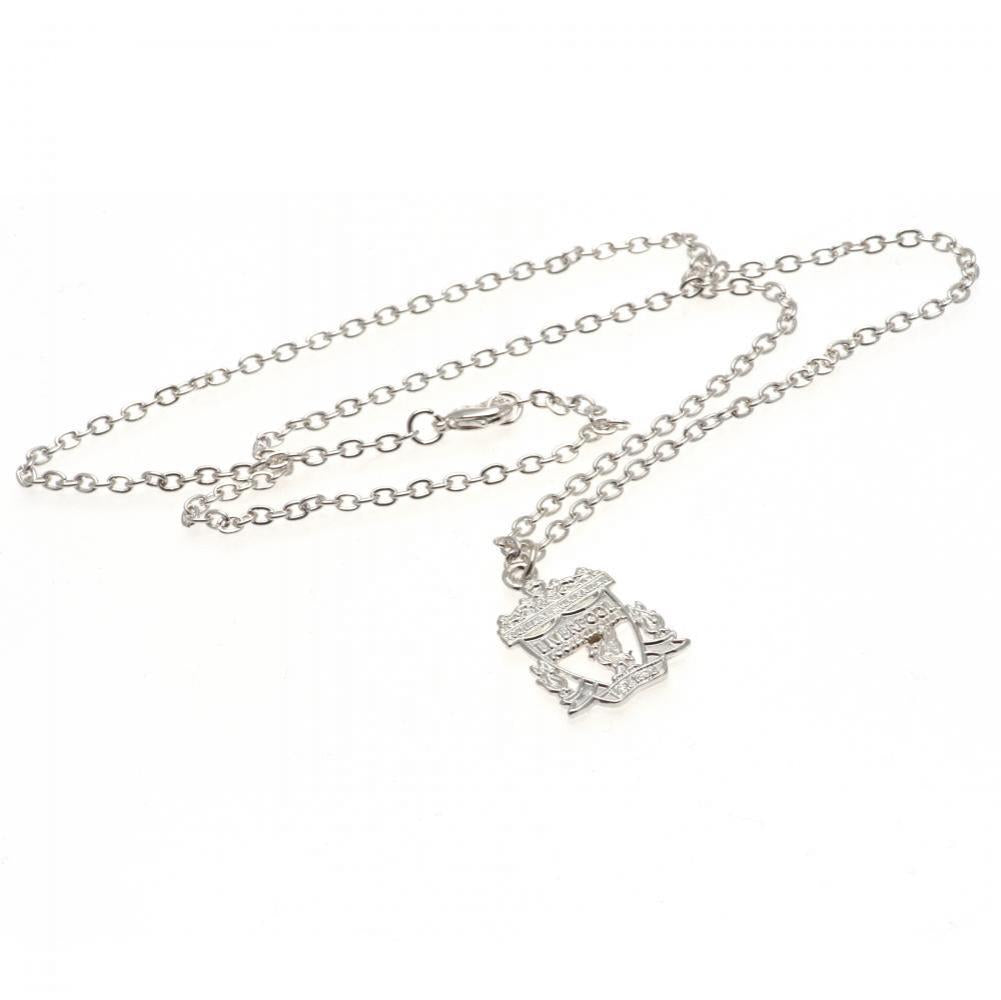 Liverpool FC Silver Plated Pendant & Chain CR - Officially licensed merchandise.