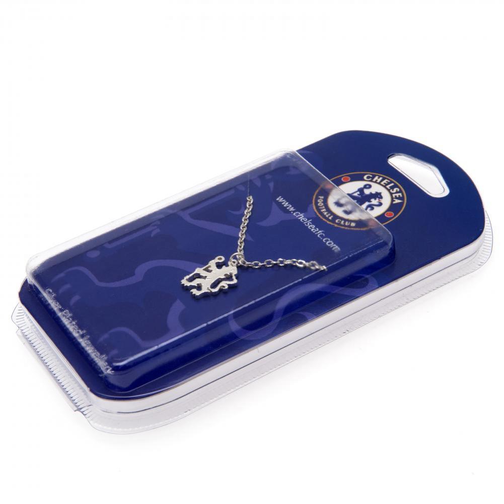 Chelsea FC Silver Plated Pendant & Chain LN - Officially licensed merchandise.