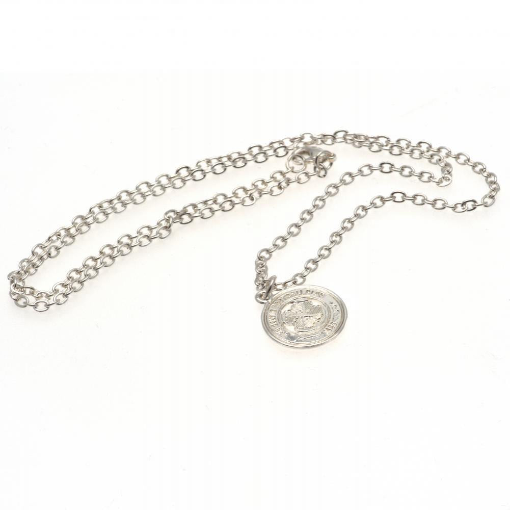 Celtic FC Silver Plated Pendant & Chain - Officially licensed merchandise.