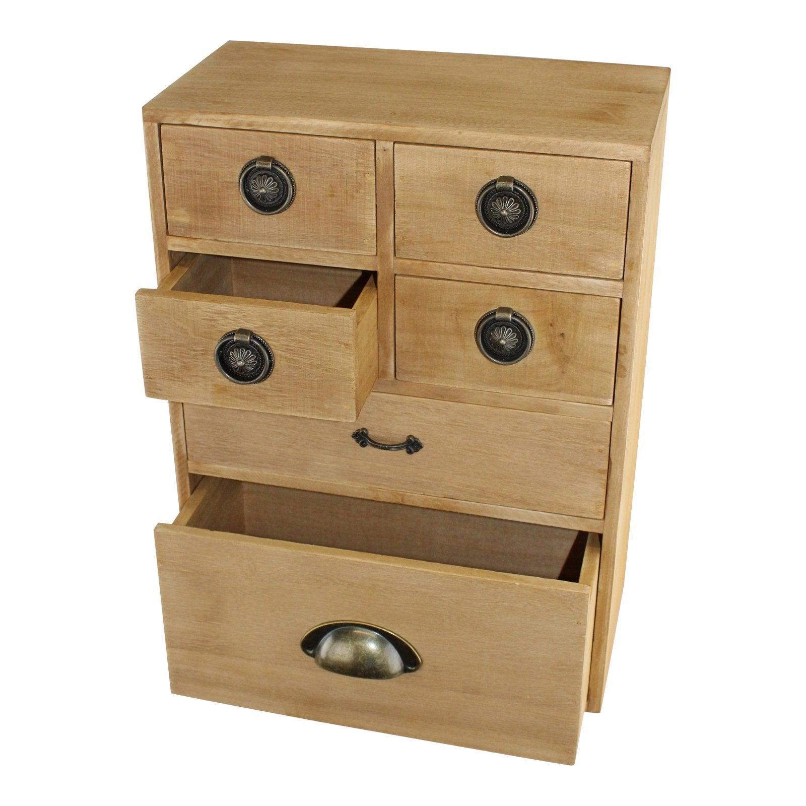 6 Drawer Storage Cabinet, Assorted Size Drawers - £57.99 - Trinket Drawers 