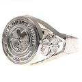 Celtic FC Silver Plated Crest Ring Large - Officially licensed merchandise.