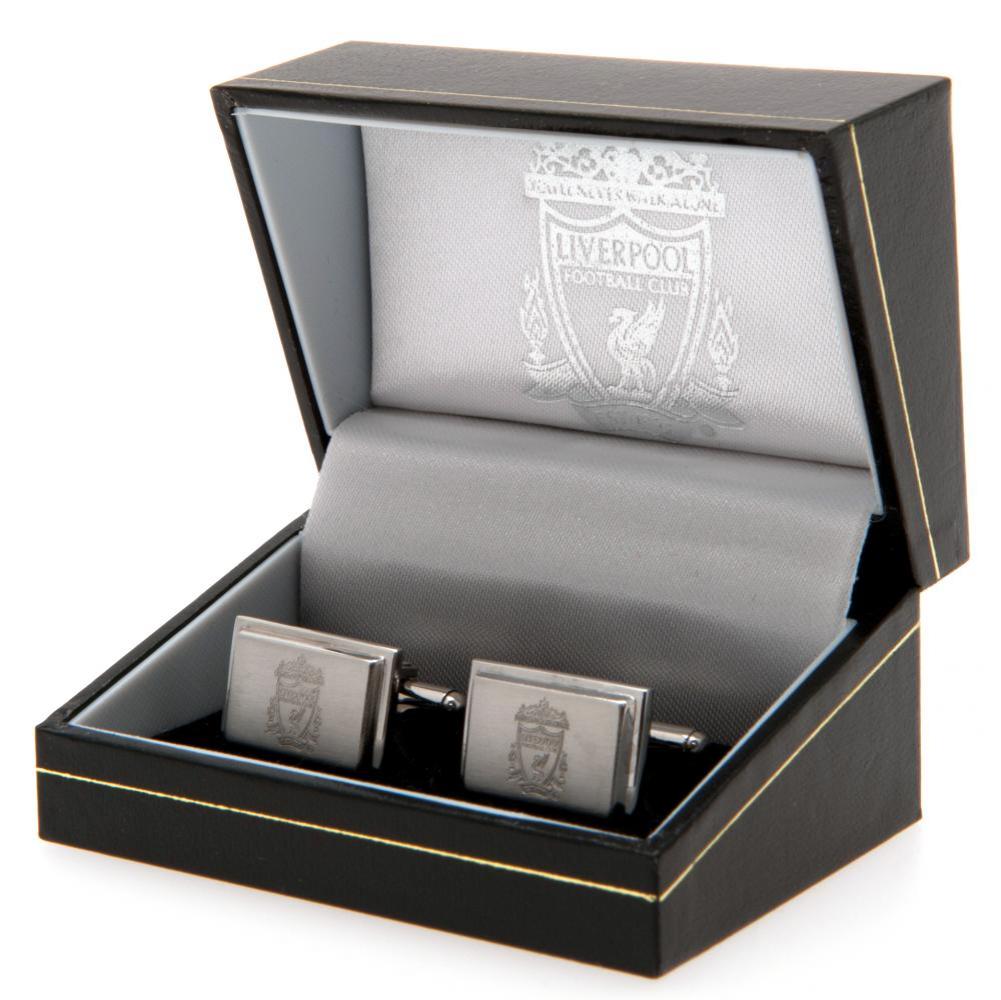 Liverpool FC Stainless Steel Cufflinks - Officially licensed merchandise.