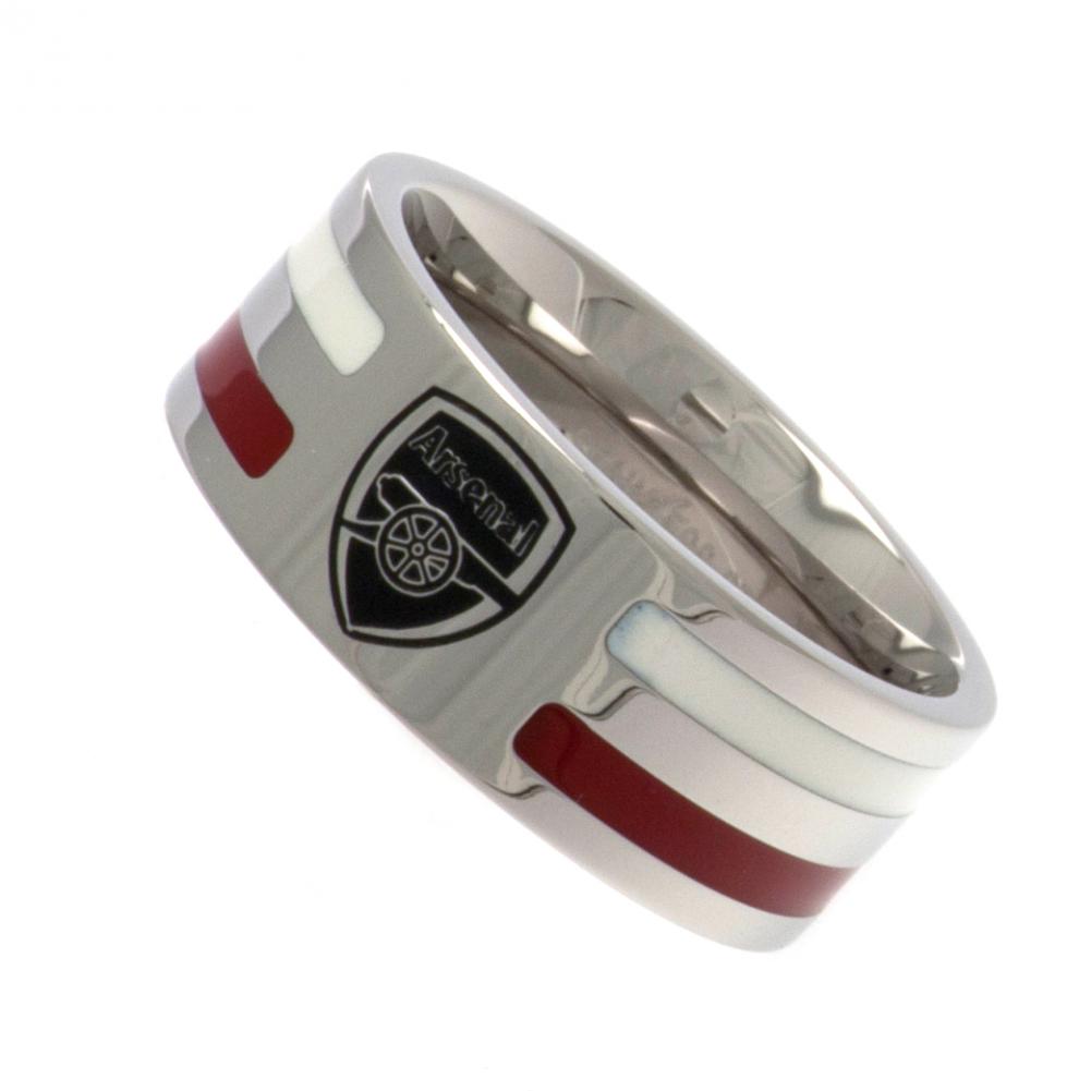 Arsenal FC Colour Stripe Ring Medium - Officially licensed merchandise.