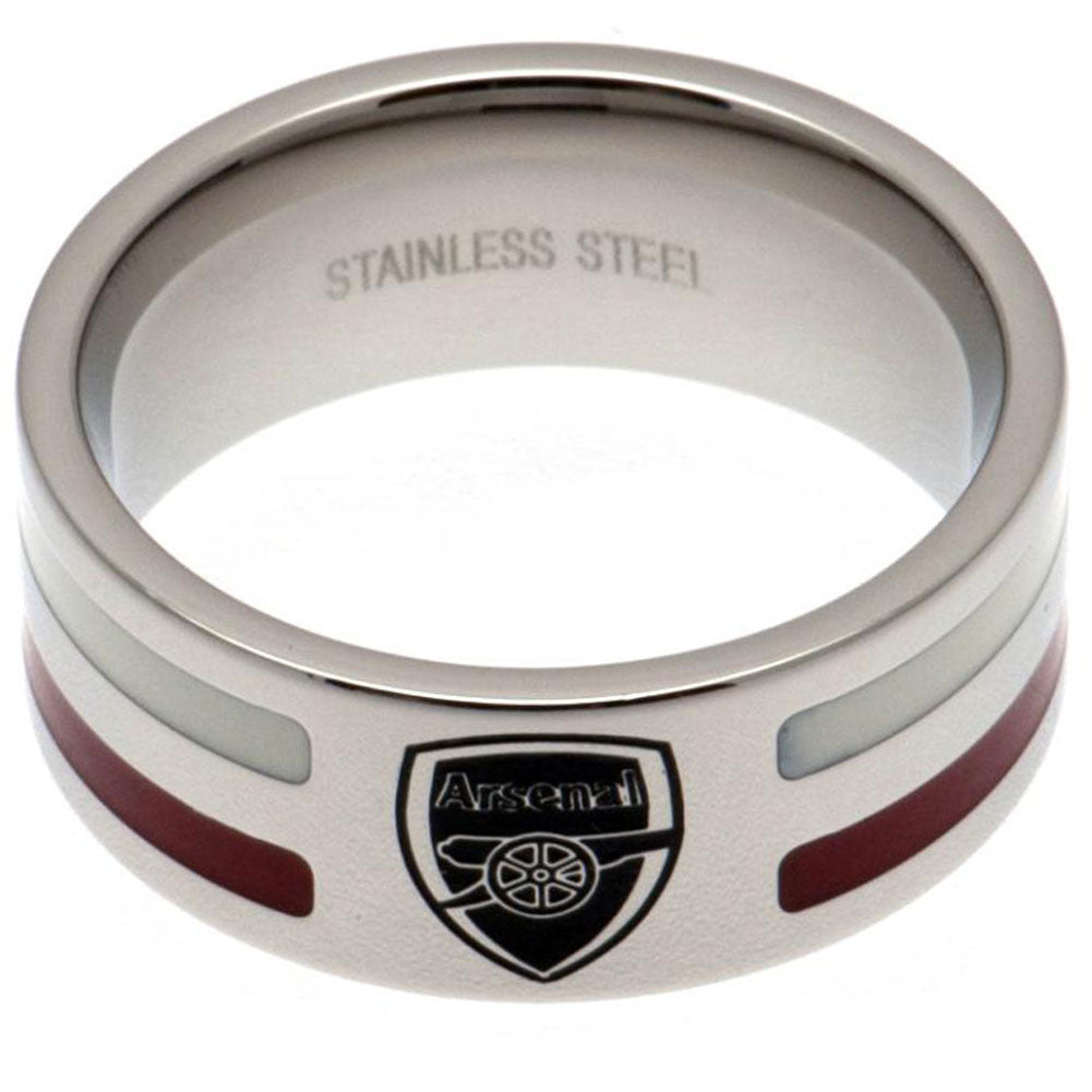 Arsenal FC Colour Stripe Ring Large - Officially licensed merchandise.