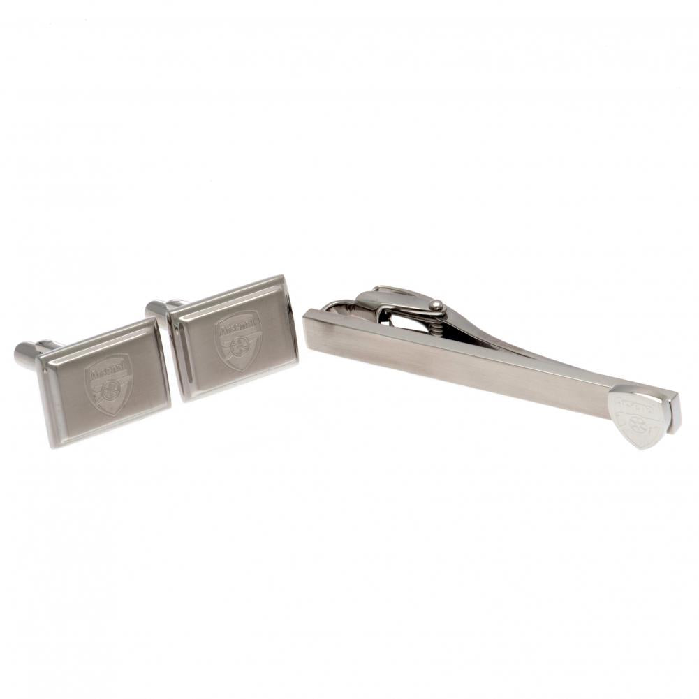 Arsenal FC Tie Slide & Cufflink Set - Officially licensed merchandise.