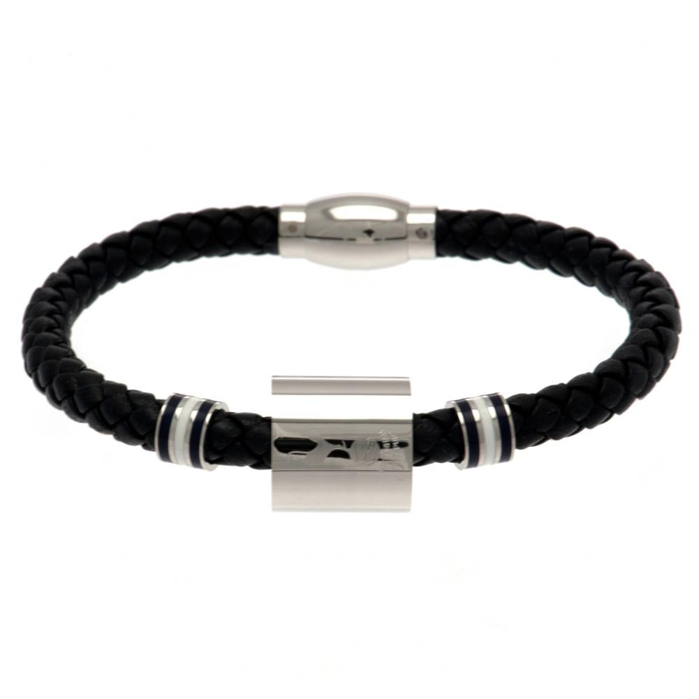 Tottenham Hotspur FC Colour Ring Leather Bracelet - Officially licensed merchandise.