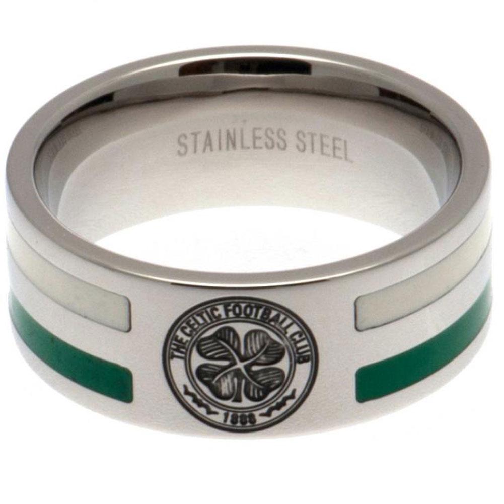 Celtic FC Colour Stripe Ring Medium - Officially licensed merchandise.
