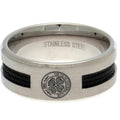 Celtic FC Black Inlay Ring Medium - Officially licensed merchandise.